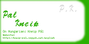 pal kneip business card
